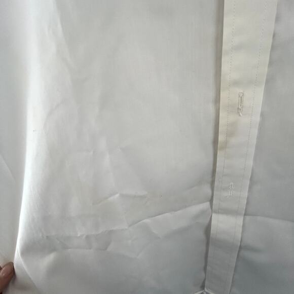 PUritan Men's White Shirt button-up 17 1/2  51" USA made pocket short sleeve - Picture 5 of 11